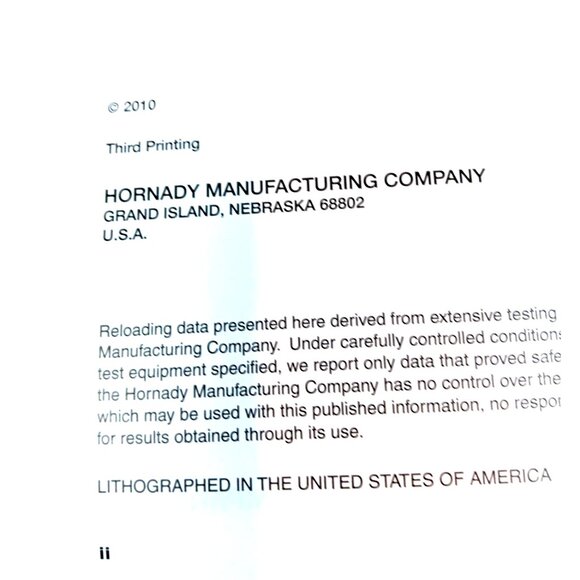 Hornady Handbook of Cartridge Reloading 8th Edition HC 2010 GUC - Picture 3 of 16